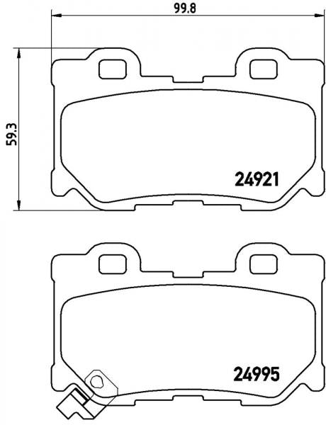 Brembo Serienbremsbeläge Nissan 370Z Hinterachse