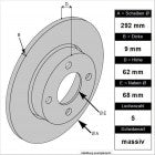 EBC Black Dash Disc Bremsscheiben Nissan Juke 1,2 DIG-T; 1,5 dCi; 1,6 (69-86 kw)