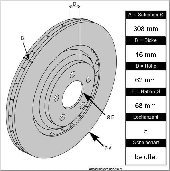 EBC Turbo Groove Bremsscheiben Infiniti Q50 2,0l 211PS Hinterachse