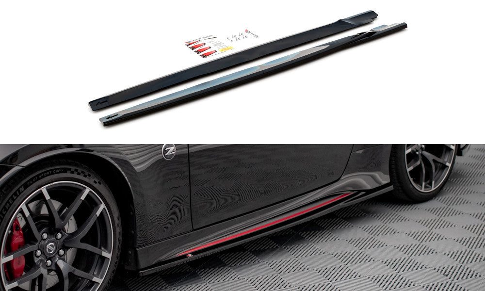 Seitenschweller Ansatz Cup Leisten für V.2 für Nissan 370Z Nismo Facelift